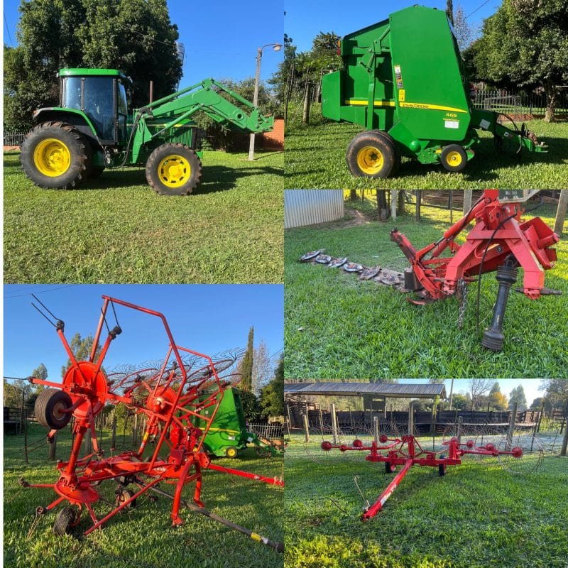 Equipo para hacer Fardos: Tractor, Enfardadora, Segadora, Henificadora, Rastrillo